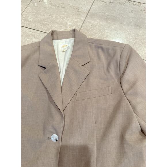MAEVE Khaki Tan Oversized Double Breasted Blazer Medium/Large - Picture 7 of 14